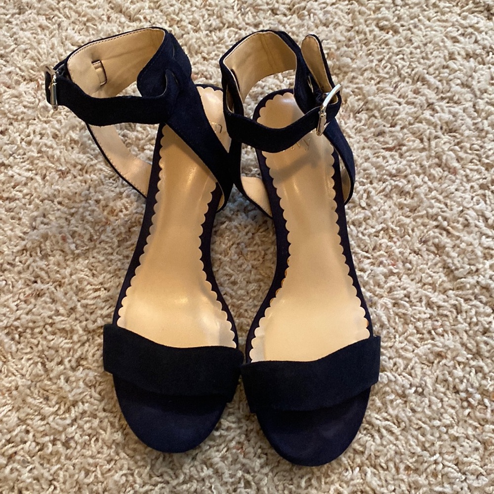 Crown and Ivy Navy Suede Sandal